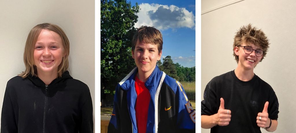 Portretter av finalistene til Ibelinprisen, fra venstre Sjur, Tobias og Thomas.
